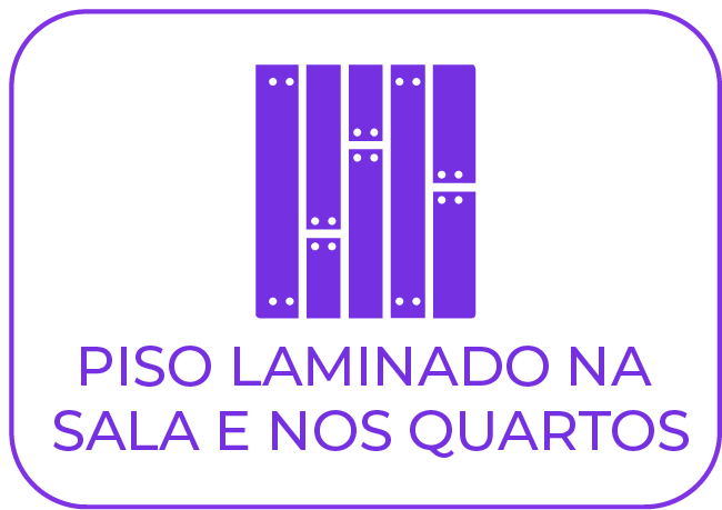 Piso Laminado na sala e nos quartos
