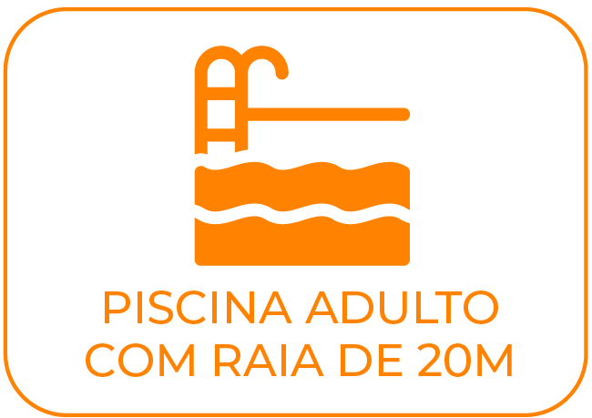 Piscina adulto com raia de 20 M