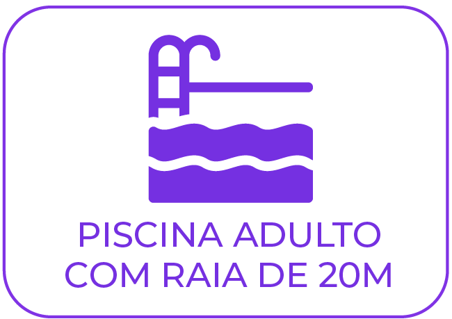 Piscina adulto com raia de 20m