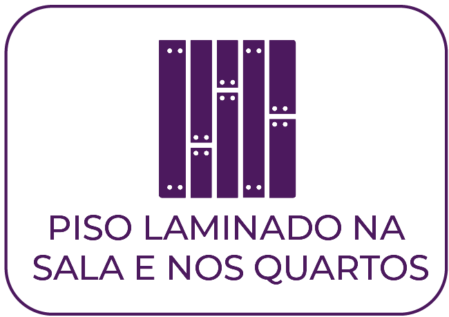 Piso Laminado na sala e nos quartos