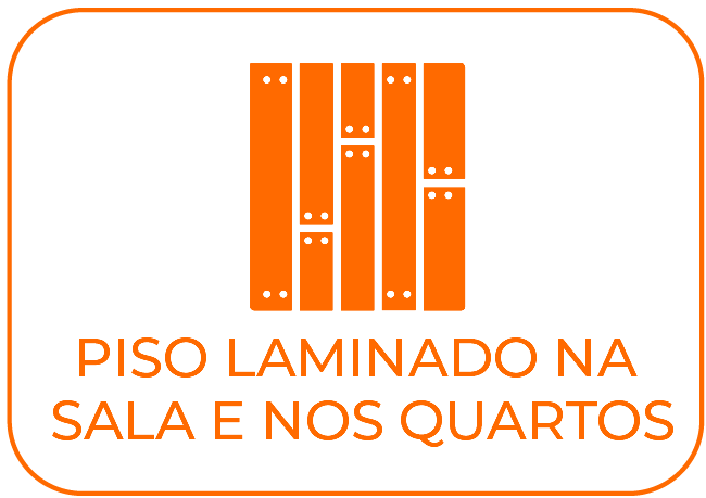 Piso Laminado na sala e nos quartos